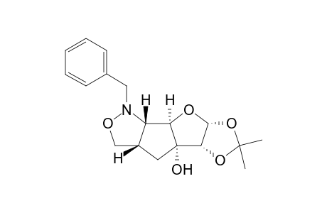 (3aR,3bR,4aS,7aS,7bR,8aR)-7-Benzyl-2,2-dimethyl-3b-hydroxy-[1,3]-dioxolo[5,4-b]furo[d]cyclopentano[5,4-c]isoxazolidine