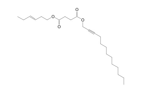 Succinic acid, tridec-2-yn-1-yl trans-hex-3-en-1-yl ester