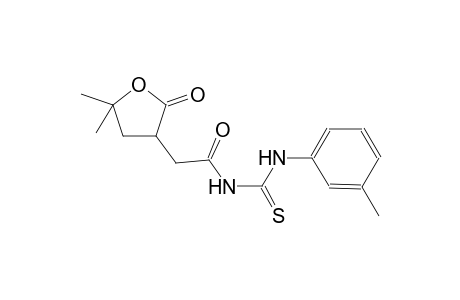 N-[(5,5-dimethyl-2-oxotetrahydro-3-furanyl)acetyl]-N'-(3-methylphenyl)thiourea