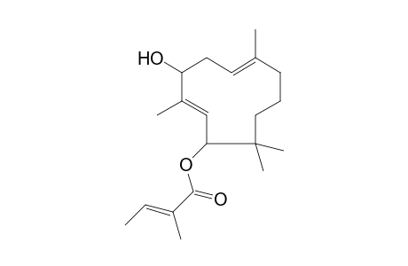 1,1,4,8-Tetramethyl-2-[(2'-methyl-2'-butenoyl)oxy]-5-hydroxyundeca-3,7-diene