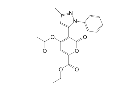 5-(4-ACETOXY-6-ETHOXYCARBONYL-2-PYRAN-3-YL)-3-METHYL-1-PHENYLPYRAZOLE