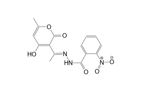 N'-[(E)-1-(4-hydroxy-6-methyl-2-oxo-2H-pyran-3-yl)ethylidene]-2-nitrobenzohydrazide