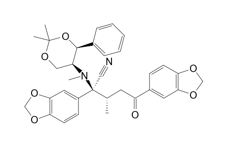 (2S,3S)-2,5-bis{(Benzo[d]-(1,3)-dioxol-6'-yl)-2-[methyl-[(4R,5R)-2',2'-dimethyl-4'-phenyl-1',3'-dioxan-5'-yl)amino}-3-methyl-5-oxopentanenitrile