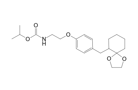 Isopropyl N-{2-{4'-[(2",2"-ethylenedioxy)cyclohexyl)methyl]phenoxy}ethyl}carbamate
