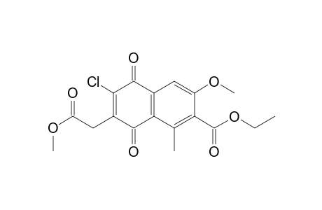 2-Naphthaleneacetic acid, 3-chloro-7-(ethoxycarbonyl)-1,4-dihydro-6-methoxy-8-methyl-1,4-dioxo- , methyl ester