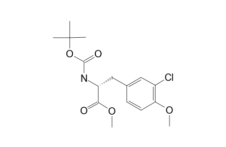 (R)-METHYL-3-(3-CHLORO-4-METHOXYPHENYL)-2-(TERT.-BUTOXYCARBONYLAMINO)-PROPANOATE