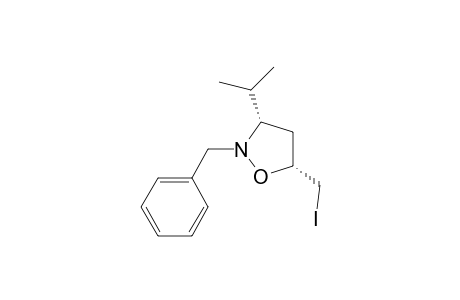 cis-2-(Phenylmethyl)-3-(.alpha.-methylethyl)-5-(iodomethyl)isoxazolidine