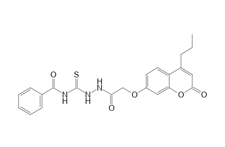 4-benzoyl-1-{[(2-oxo-4-propyl-2H-1-benzopyran-7-yl)oxy]acetyl}-3-thiosemicarbazide