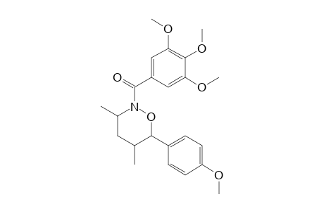 3,5-DIMETHYL-6-(4-METHOXYPHENYL)-N-(3,4,5-TRIMETHOXYBENZOYL)-TETRAHYDRO-1,2-OXAZINE