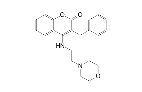 2H-1-benzopyran-2-one, 4-[[2-(4-morpholinyl)ethyl]amino]-3-(phenylmethyl)-