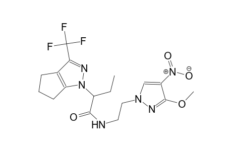 N-[2-(3-methoxy-4-nitro-1H-pyrazol-1-yl)ethyl]-2-(3-(trifluoromethyl)-5,6-dihydrocyclopenta[c]pyrazol-1(4H)-yl)butanamide
