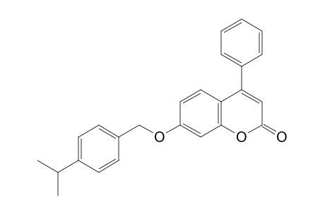 2H-1-Benzopyran-2-one, 7-[[4-(1-methylethyl)phenyl]methoxy]-4-phenyl-