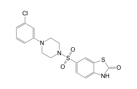 6-{[4-(3-chlorophenyl)-1-piperazinyl]sulfonyl}-1,3-benzothiazol-2(3H)-one