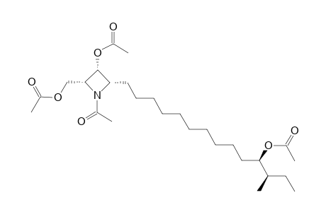 (2R,3R,4S,11'S,12'S)-2-Acetoxymethyl-3-acetoxy-4-(11'-acetoxy-12'-methyltetradecyl)-N-pacetylzetidine
