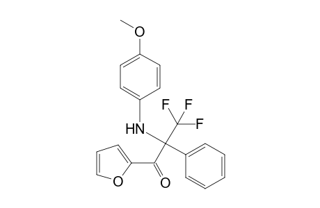 3,3,3-Trifluoro-1-(furan-2-yl)-2-(4-methoxyphenylamino)-2-phenylpropan-1-one