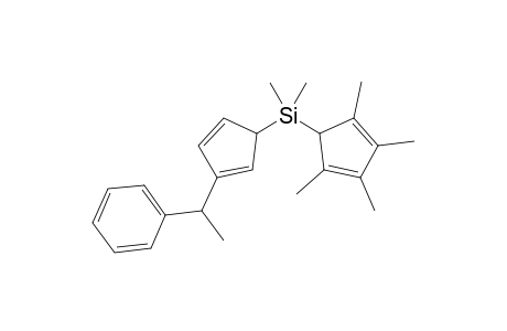 (ansa)-(2,3,4,5-Tetramethylcyclopentadienyl)-[(3'-(1"-phenylethyl)cyclopentadienyl]-dimethylsilane