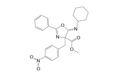 Methyl (5Z)-5-(cyclohexylimino)-4-(4-nitrobenzyl)-2-phenyl-4,5-dihydro-1,3-oxazole-4-carboxylate