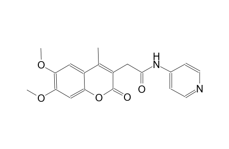 2H-1-benzopyran-3-acetamide, 6,7-dimethoxy-4-methyl-2-oxo-N-(4-pyridinyl)-