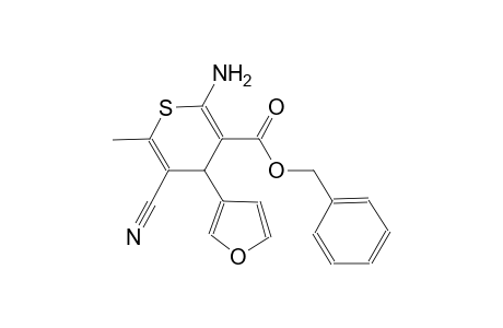 benzyl 2-amino-5-cyano-4-(3-furyl)-6-methyl-4H-thiopyran-3-carboxylate