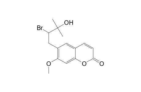 2H-1-Benzopyran-2-one, 6-(2-bromo-3-hydroxy-3-methylbutyl)-7-methoxy-