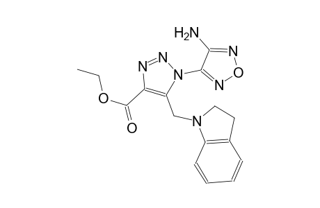 1H-1,2,3-triazole-4-carboxylic acid, 1-(4-amino-1,2,5-oxadiazol-3-yl)-5-[(2,3-dihydro-1H-indol-1-yl)methyl]-, ethyl ester