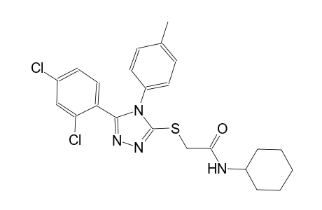 N-cyclohexyl-2-{[5-(2,4-dichlorophenyl)-4-(4-methylphenyl)-4H-1,2,4-triazol-3-yl]sulfanyl}acetamide