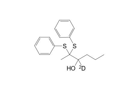 3-Hexan-3-d-ol, 2,2-bis(phenylthio)-