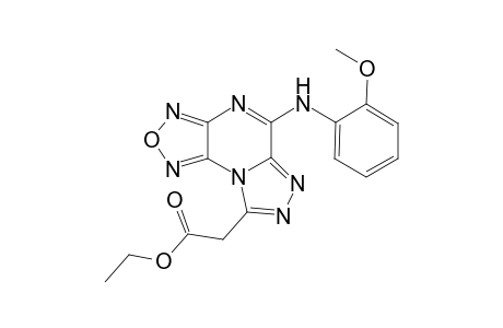 Acetic acid,2-[5-(2-methoxyphenylamino)-furazano[3,4-b]1,2,4-triazolo[1,2-d]pyrazin-8-yl],ethyl ester-