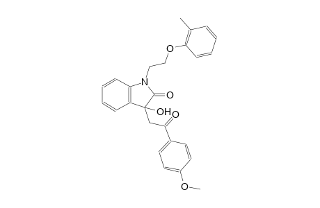 2H-indol-2-one, 1,3-dihydro-3-hydroxy-3-[2-(4-methoxyphenyl)-2-oxoethyl]-1-[2-(2-methylphenoxy)ethyl]-