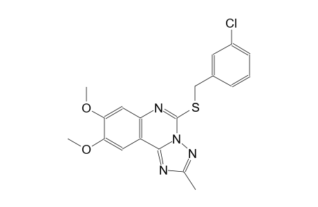 5-[(3-chlorobenzyl)sulfanyl]-8,9-dimethoxy-2-methyl[1,2,4]triazolo[1,5-c]quinazoline