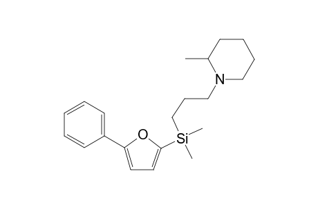 1-{3-[Dimethyl(5-phenylfuran-2-yl)silyl]propyl}-2-methylpiperidine