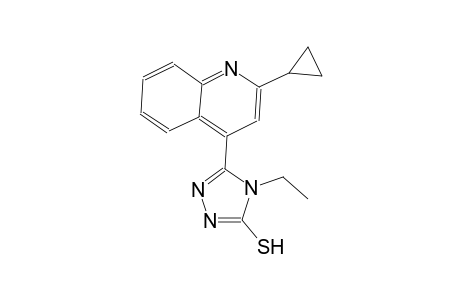 5-(2-cyclopropyl-4-quinolinyl)-4-ethyl-4H-1,2,4-triazole-3-thiol