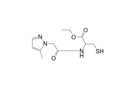 ethyl (2R)-2-{[(5-methyl-1H-pyrazol-1-yl)acetyl]amino}-3-sulfanylpropanoate
