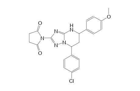 1-[7-(4-chlorophenyl)-5-(4-methoxyphenyl)-4,5,6,7-tetrahydro[1,2,4]triazolo[1,5-a]pyrimidin-2-yl]-2,5-pyrrolidinedione