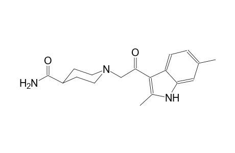 1-[2-(2,6-dimethyl-1H-indol-3-yl)-2-oxoethyl]-4-piperidinecarboxamide
