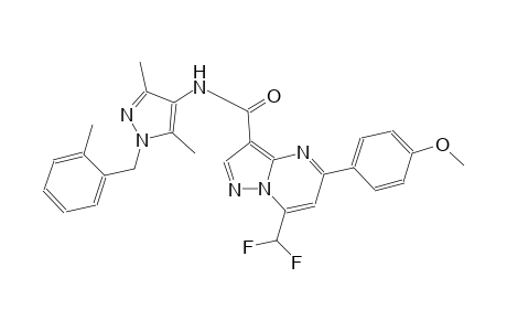 7-(difluoromethyl)-N-[3,5-dimethyl-1-(2-methylbenzyl)-1H-pyrazol-4-yl]-5-(4-methoxyphenyl)pyrazolo[1,5-a]pyrimidine-3-carboxamide