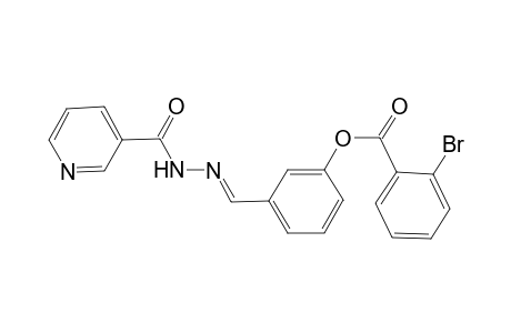 Benzoic acid, 2-bromo-, 3-(3-pyridylcarbonylhydrazonomethyl)phenyl ester