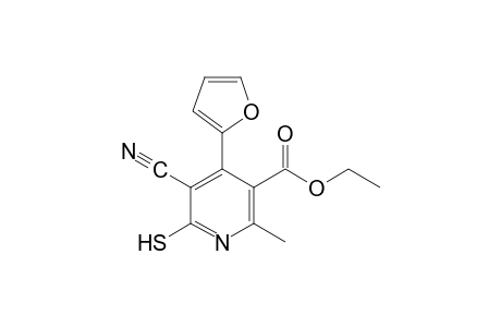 5-cyano-4-(2-furyl)-6-mercapto-2-methylnicotinic acid, ethyl ester