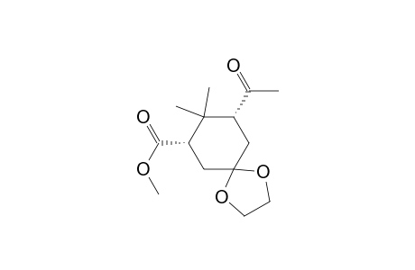 1,4-Dioxaspiro[4.5]decane-7-carboxylic acid, 9-acetyl-8,8-dimethyl-, methyl ester, cis-(.+-.)-