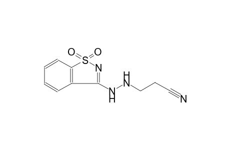 propanenitrile, 3-[2-(1,1-dioxido-1,2-benzisothiazol-3-yl)hydrazino]-