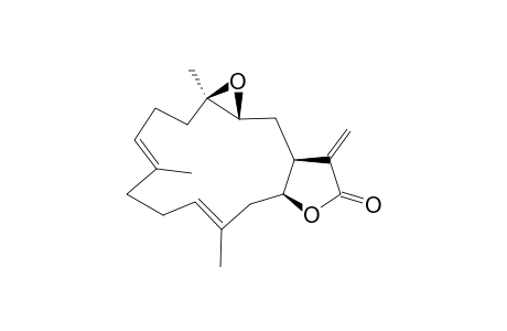 Oxireno[4,5]cyclotetradeca[1,2-b]furan-12(1aH)-one, 2,3,6,7,10,10a,13,13a,14,14a-decahydro-1a,5,9-trimethyl-13-methylene-, [1aR-(1aR*,4E,8E,10aS*,13aS*,14aR*)]-