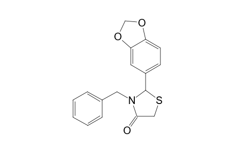 (+/-)-2-(Benzo[d][1,3]dioxol-5-yl)-3-benzylthiazolidin-4-one