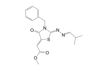 (Z)-Methyl 2-{(Z)-3-benzyl-2-[(E)-(2-methylpropylidene)-hydrazono]-4-oxothiazolidin-5-ylidene}acetate