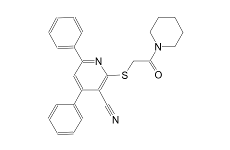 3-pyridinecarbonitrile, 2-[[2-oxo-2-(1-piperidinyl)ethyl]thio]-4,6-diphenyl-