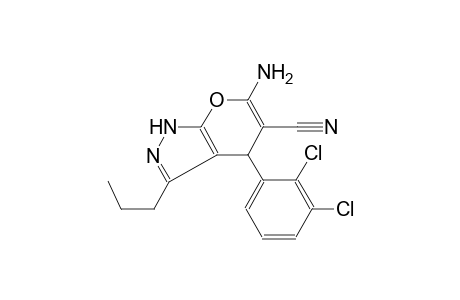 pyrano[2,3-c]pyrazole-5-carbonitrile, 6-amino-4-(2,3-dichlorophenyl)-1,4-dihydro-3-propyl-