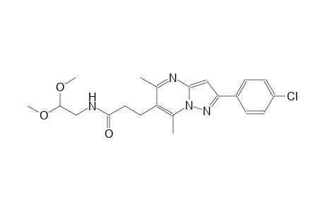 pyrazolo[1,5-a]pyrimidine-6-propanamide, 2-(4-chlorophenyl)-N-(2,2-dimethoxyethyl)-5,7-dimethyl-