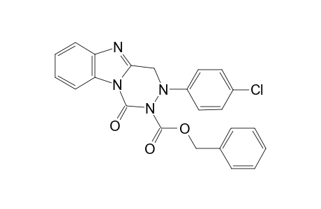 1-oxo-3-p-chlorophenyl-3,4-dihydrobenzo[4,5]imidazo[1,2-d][1,2,4]triazin-2(1H)-formic acid benzyl ester