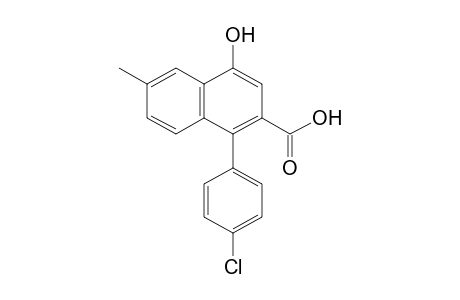 1-(p-CHLOROPHENYL)-4-HYDROXY-6-METHYL-2-NAPHTHOIC ACID