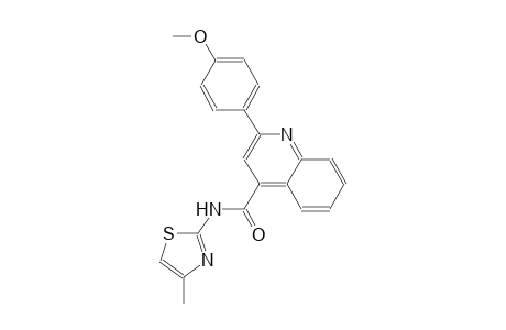 2-(4-methoxyphenyl)-N-(4-methyl-1,3-thiazol-2-yl)-4-quinolinecarboxamide
