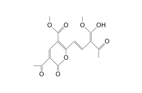 3,3'-Diacetyl-3',5-bis(methoxycarbonyl)-xanthyrone enol-form